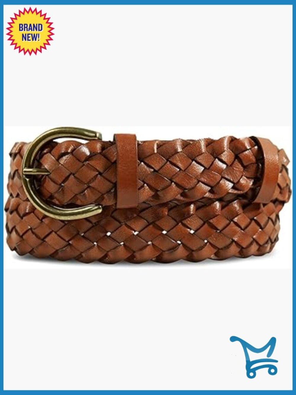 Genuine Leather Braided Belt Set - 2 Belts, Classic & Modern Style